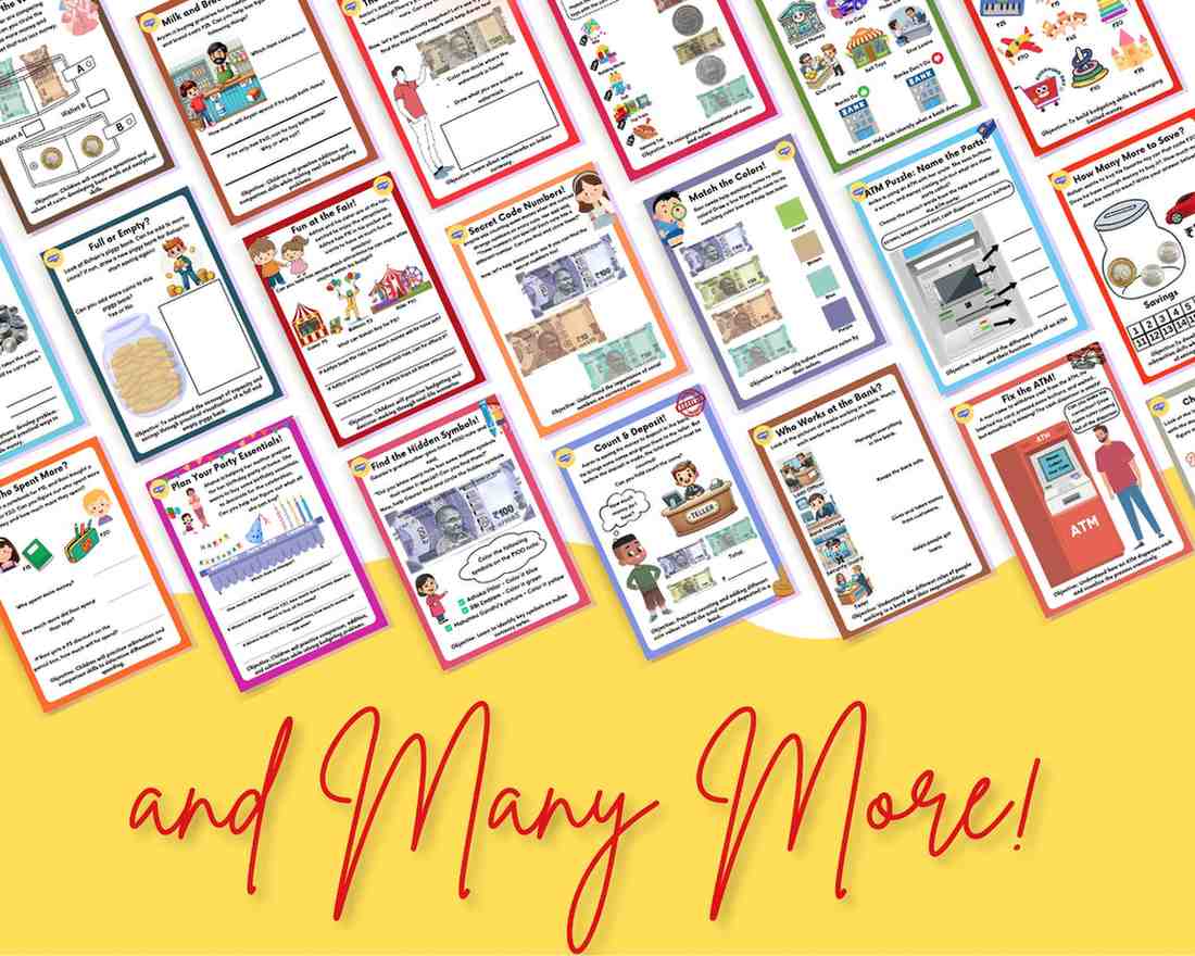 Financial Literacy Worksheets Collage